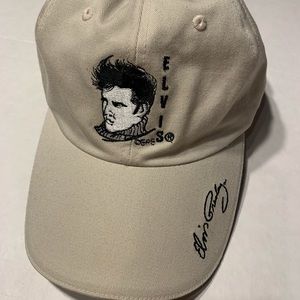 Elvis Presley hat vintage tan beige EPE strapback reproduction signature used